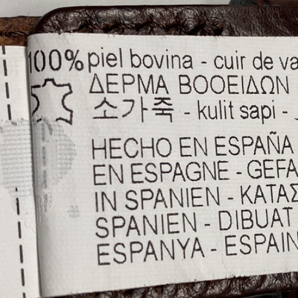 NWT. Zara Man Brown Genuine Leather Belt with Silvertone Buckle. Size 40. - Picture 7 of 9